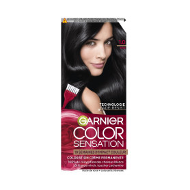 Garnier Color Sensation Coloration - Noir 1.0 - Coloration Crème Permanente - Tous Types de Cheveux - Couleur jusqu'à 10 Semaine
