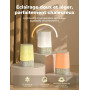 LIORQUE Réveil Lumineux Simulateur d'Aube, Reveil Simulateur d'Aube sur Lampe de Chevet LED, Lampe de Reveil avec 30 Sons pour D