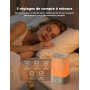 LIORQUE Réveil Lumineux Simulateur d'Aube, Reveil Simulateur d'Aube sur Lampe de Chevet LED, Lampe de Reveil avec 30 Sons pour D