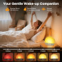 Réveil Lumineux Simulateur d'Aube, Reveil Matin avec 7 Sonneries, Lampe de Chevet 20 Niveaux de Luminosité, 30 Sons Naturels, Sn