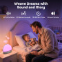 Réveil Lumineux Simulateur d'Aube, Reveil Matin avec 7 Sonneries, Lampe de Chevet 20 Niveaux de Luminosité, 30 Sons Naturels, Sn