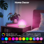 Réveil Lumineux Simulateur d'Aube, Reveil Matin avec 7 Sonneries, Lampe de Chevet 20 Niveaux de Luminosité, 30 Sons Naturels, Sn