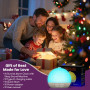 Réveil Lumineux Simulateur d'Aube, Reveil Matin avec 7 Sonneries, Lampe de Chevet 20 Niveaux de Luminosité, 30 Sons Naturels, Sn