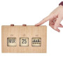 HOME DECO FACTORY - HD0094 Calendrier Flip Flap en Bois Brut, Élément Décoratif Fonctionnel pour Salon ou Bureau, Dimensions 30x