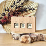 HOME DECO FACTORY - HD0094 Calendrier Flip Flap en Bois Brut, Élément Décoratif Fonctionnel pour Salon ou Bureau, Dimensions 30x