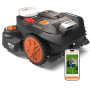 WORX Vision Cloud 2WD Robot Tondeuse WR306E, sans Fil périphérique, jusqu'à 600 m² (évitement d'obstacles par IA, Navigation VSL
