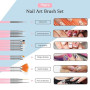 URAQT 20Pcs Nail Art Design Pinceaux, Ensemble de Pinceaux à Ongles Nail Art, Pinceau Nail Art pour Gel UV et Acrylique, Dessin