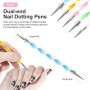 URAQT 20Pcs Nail Art Design Pinceaux, Ensemble de Pinceaux à Ongles Nail Art, Pinceau Nail Art pour Gel UV et Acrylique, Dessin