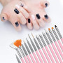 URAQT 20Pcs Nail Art Design Pinceaux, Ensemble de Pinceaux à Ongles Nail Art, Pinceau Nail Art pour Gel UV et Acrylique, Dessin