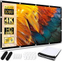 Osoeri Écran de Projection Portable Pliable Extérieur 120 Pouces, 16: 9 HD, Double Face Anti-Plis Projection pour Vidéoprojecteu