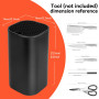 Blocs Couteaux Vides de Cuisine, Porte Couteaux sans Couteaux, Universel Porte-Couteaux Noir, Support Couteau de Cuisine, Rangem