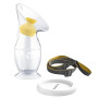 Medela recueil lait maternel en silicone pour les mères qui allaitent, économiseur de lait avec une base à ventouse et un couver