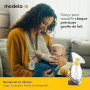Medela recueil lait maternel en silicone pour les mères qui allaitent, économiseur de lait avec une base à ventouse et un couver