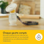 Medela recueil lait maternel en silicone pour les mères qui allaitent, économiseur de lait avec une base à ventouse et un couver