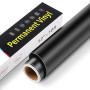 Vinyle Adhésif Permanent - 30,5 cm x 305 cm Rouleau de Vinyle Imperméable Permanent, Vinyle Permanent Adhésif pour Cricut, Silho