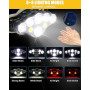 Lampe Frontale LED Rechargeable, Ultra Puissante Lampe à 8 Del de 18000 Lumens, Torche Frontale Étanche et Léger, Parfait pour L