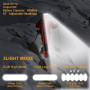 POKISEED Lampe Frontale LED Ultra Puissante 1500 LM, Lampe Frontale Rechargeable USB-C 5000 mAh, Faisceau Large 230°, 3 Modes, É