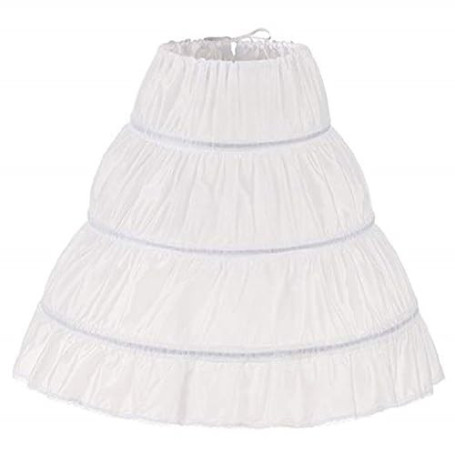 MEITEMEI Enfants 3 cerceaux Petticoat Filles Crinoline Jupons sous 4-14 Ans Filles Princesse/Robe de Cérémonie