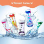 THE TWIDDLERS 5 Sabliers Liquide, Sablier à Eau pour Enfants (14cm, 5 Couleurs) - Jouets Sensoriel, Jouets Fidget, TSA, TDAH - C