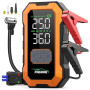 8000A Booster Batterie Voiture avec Gonfleur 150PSI, 25000mAh Démarreur Batterie Voiture (Tous Gaz ou 10L Diesel), 12V Booster d