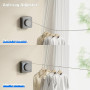 MUSTORN Fil Linge Extérieur Retractable Support Mural, Extensible Corde A Linge Retractable Interieur Etendoir Linge Exterieur E