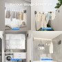 MUSTORN Fil Linge Extérieur Retractable Support Mural, Extensible Corde A Linge Retractable Interieur Etendoir Linge Exterieur E