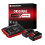 Einhell Starter Kit 2 x 4,0 Ah + Double Chargeur Power X-Change (Lithium-ION, 18V, 1 Chargeur + 2 Batteries 4,0 Ah, pour Tous Le