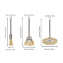 Hsthe Sea Outil Rotatif de Polissage en Acier et Laiton, Brosse métallique, Brosse en Acier, Tige de 1/8 "(3mm) pour Accessoires