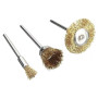 Hsthe Sea Outil Rotatif de Polissage en Acier et Laiton, Brosse métallique, Brosse en Acier, Tige de 1/8 "(3mm) pour Accessoires
