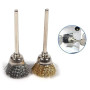 Hsthe Sea Outil Rotatif de Polissage en Acier et Laiton, Brosse métallique, Brosse en Acier, Tige de 1/8 "(3mm) pour Accessoires