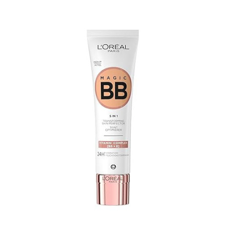 L'Oréal Paris - BB Crème 5-en-1 - Crème Teintée Infusée en Vitamines B5 et E - Résultats dès 2 Semaines - Non Comédogène - Peaux