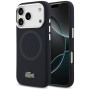 CG MOBILE Lacoste Coque pour iPhone 17 Pro [compatible avec MagSafe], coque en silicone avec logo en métal, anti-chocs, protecti