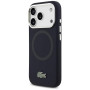 CG MOBILE Lacoste Coque pour iPhone 17 Pro [compatible avec MagSafe], coque en silicone avec logo en métal, anti-chocs, protecti