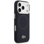 CG MOBILE Lacoste Coque pour iPhone 17 Pro [compatible avec MagSafe], coque en silicone avec logo en métal, anti-chocs, protecti