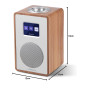 LEMEGA CR4 Radio numérique Dab/Dab+/FM avec Bluetooth,Radio Dab Portable alimentée par Le Secteur,Horloge à Deux alarmes avec Sn