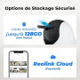 Reolink 2K 360°Pan&Tilt Camera Solaire, 2,4 Ghz WiFi, Détection Personne/Véhicule, Audio Bidirectionnel, Siren, Argus PT Lite +