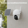 Reolink 2K 360°Pan&Tilt Camera Solaire, 2,4 Ghz WiFi, Détection Personne/Véhicule, Audio Bidirectionnel, Siren, Argus PT Lite +