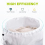 OTraki 2 pièces Grand Filet à Linge, 50 x 60 cm Sac à Linge Réutilisables en Maille Fine avec Cordon de Serrage, Blanc Sac a Lin