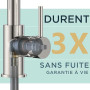 FORIOUS Robinet Cuisine, Mitigeur Cuisine Avec Douchette Pivotant à 360° d'Évier à Arc Élevé Pulvérisateur Escamotable 2 Modes,