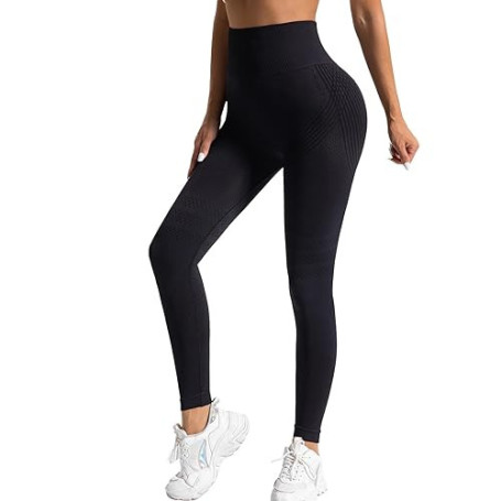Leonie Leggings Anti Cellulite 3D Femme Original, Legging Anti-Cellulite à Compression 3 D, Minceur Taille Haute sans Couture, P