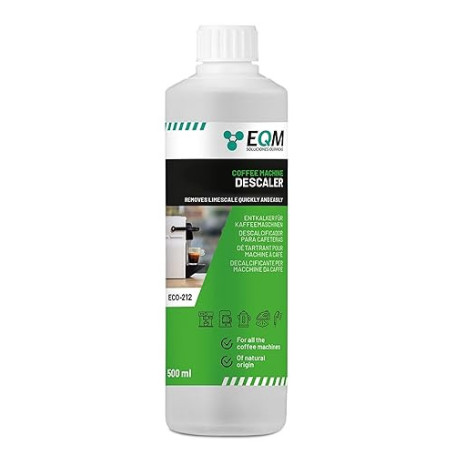 EQM - ECO-212 - Détartrant pour Machine à Café - 500 ML - 100% d’Origine Naturelle - Compatible avec Toutes les Machines à Café