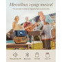 Poste Radio Vintage, PRUNUS J-150 AM/FM/SW Radio Portable Rechargeable avec Batterie 1200mAh et Piles D, Transistor Radio Blueto
