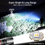 Blukar Lampe Torche LED 2 Couleurs, 2000LM Lampe de Poche Rechargeable LED Ultra Puissante en Aluminium, 10 Modes & IPX6 Étanche