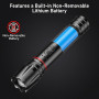 Blukar Lampe Torche LED 2 Couleurs, 2000LM Lampe de Poche Rechargeable LED Ultra Puissante en Aluminium, 10 Modes & IPX6 Étanche