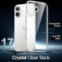 JETech Coque pour iPhone 17 6,3 Pouces, Étui Housse Anti-Jaunissement Antichoc Bumper, Arrière Transparente Anti-Rayures (Transp