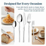 Gyxova 60 Pièces Couverts En Acier Inoxydable Set de Couverts de Table 12 Personnes avec Couteau à Steak Compris Fourchettes Cui