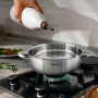 STAINLESS LOW COOKING POT WITH LID 26 cm.
