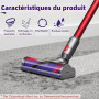 Tête de Brosse Motorisée pour Dyson V7 V8 V10 V11 V15, Brosse Électrique Rotative de Rechange pour Aspirateur SV10 SV11 SV12 SV1