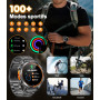 Rmana Montre Connectée Homme GPS intégré, AMOLED Appel Bluetooth, Montre Connectée pour Android et iPhone, 100+ Modes Sportifs, 