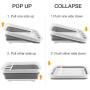 Égouttoir à vaisselle pliable et organisateur de rangement - Design 2 en 1 peu encombrant pour cuisine, caravane, camping - Bac